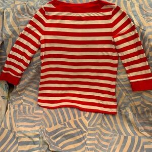 Brooks Brothers Women’s Small red and white striped mid-length sleeved shirt